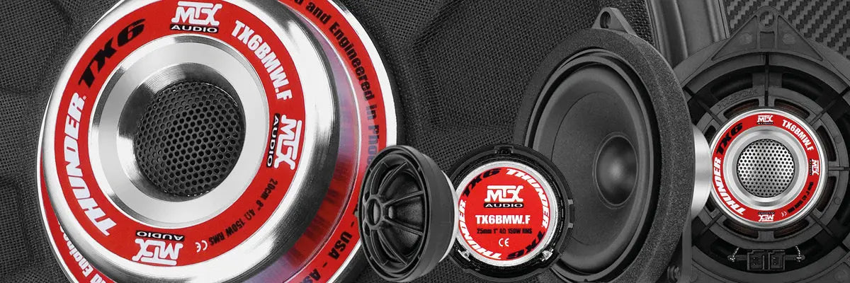 MTX Audio RT8PT - Caisson De Basses 8" Pour Voiture - 120W RMS, Entrées RCA Et Haut Niveau, Contrôle Des Basses Inclus - 9