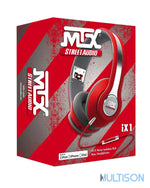 MTX iX1 Red - Casque Hi-Fi Circum-Aural Haut-Parleurs Néodymes MTX