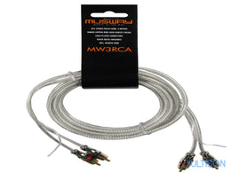 MUSWAY MW3RCA – Câble RCA Stéréo 3 mètres (99,9% OFC) MUSWAY