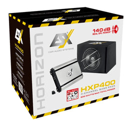 ESX HXP400 – Pack Caisson avec Amplificateur, Subwoofer et Kit de Câblage Multison.fr