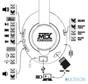 MTX iX3BT - Casque Supra-Aural Bluetooth & microSD Haute Définition Multison.fr
