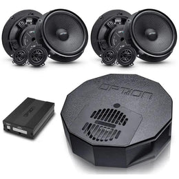 OPTION SET-106 – Kit DSP, Subwoofer, Haut-Parleurs Avant & Arrière pour Skoda Superb III | Plug & Play OPTION