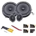 OPTION SET-183 – Haut-parleurs avant pour Dacia Duster (SR) 2017-2024 | Inclus isolation et accessoires | Plug & Play OPTION