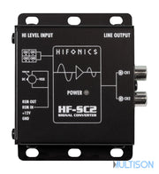 HIFONICS HF-SC2-ISO - Convertisseur Haut Niveau / Bas Niveau 2 Canaux avec Connecteurs ISO HIFONICS