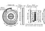 KENWOOD KFC-PS1097 – Enceintes coaxiales 10 cm, 2 voies – 240W Max – 50W RMS – 4Ω KENWOOD