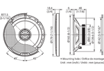 KENWOOD KFC-PS1797 – Enceintes coaxiales 17 cm, 2 voies – 350W Max – 100W RMS – 4Ω KENWOOD