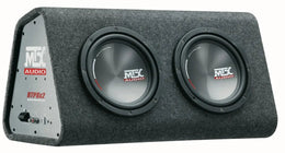 MTX RTP8x2 – Caisson Actif Bass-Reflex | Double Subwoofer 20 cm | Amplificateur Classe-D 240 W RMS MTX