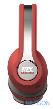 MTX iX1 Red - Casque Hi-Fi Circum-Aural Haut-Parleurs Néodymes MTX