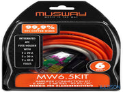 MUSWAY MW6.5KIT – Kit de câblage Amplificateur 6 mm² (5 mètres) MUSWAY