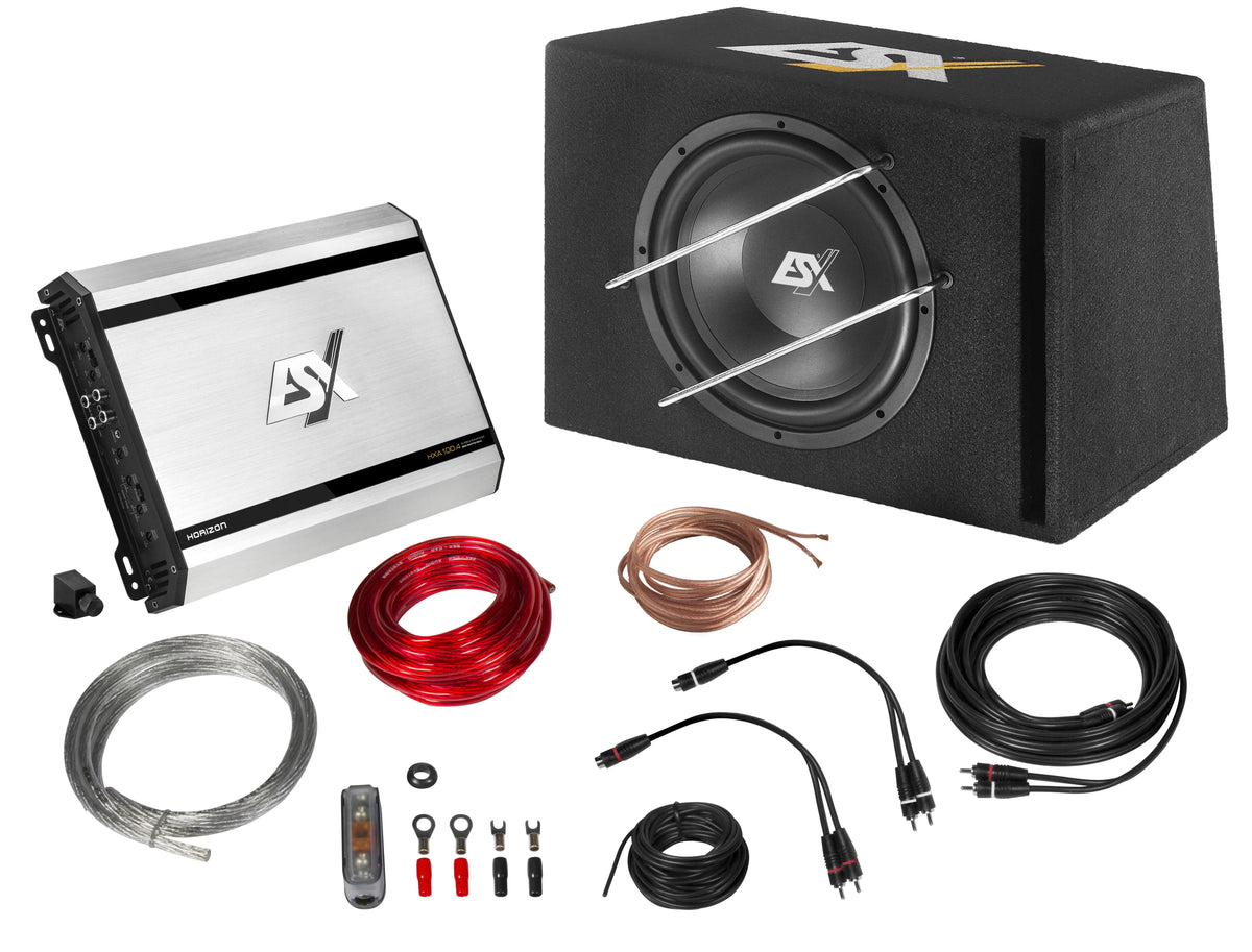 Amplificateur Subwoofer Mono Massive Audio T4 - 4000 Watts Max, 2000W RMS, Pour Voiture Marine UTV