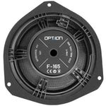 OPTION F-165 – Kit Haut-Parleurs 2 Voies 16,5 cm | 50 W RMS | 4 Ohms | Plug & Play OPTION