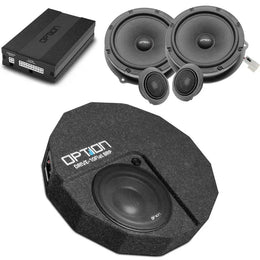 OPTION SET-274 – Système Audio V2 pour Dacia Bigster (DJF, à partir de 2025) : Amplificateur DSP + Subwoofer + Kit Haut-Parleurs Avant – Plug & Play OPTION
